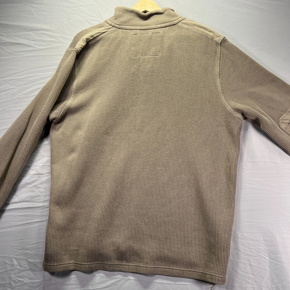 Vintage Y2K Military Style Sweater Mens XL Army Green 1/4 Zip Pullover Knit - Picture 5 of 9